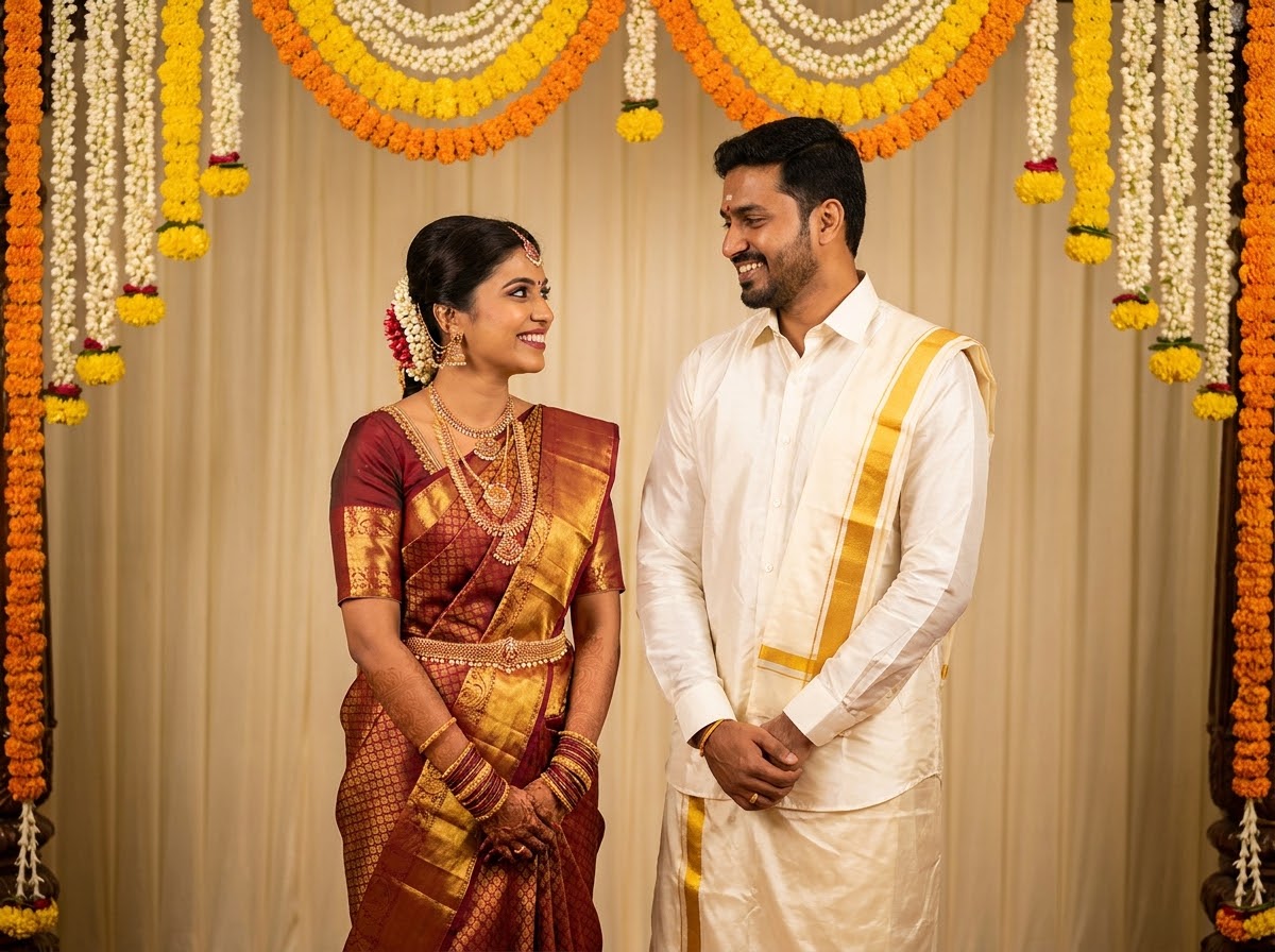 A Kongu wedding couple
